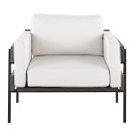 LumiSource Kari Luxe Farmhouse Accent Chair Black/Grey/White