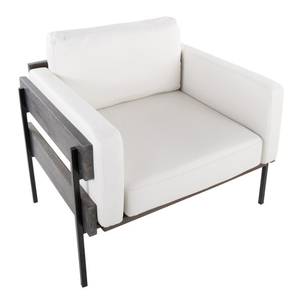 LumiSource Kari Luxe Farmhouse Accent Chair BlackGreyWhite 6