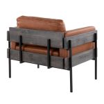 LumiSource Kari Luxe Farmhouse Accent Chair Camel Faux Leather 12 LumiSource Kari Luxe Farmhouse Accent Chair Camel Faux Leather