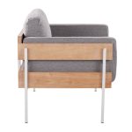 LumiSource Kari Luxe Farmhouse Light Grey Fabric Accent Chair 10 LumiSource Kari Luxe Farmhouse Light Grey Fabric Accent Chair