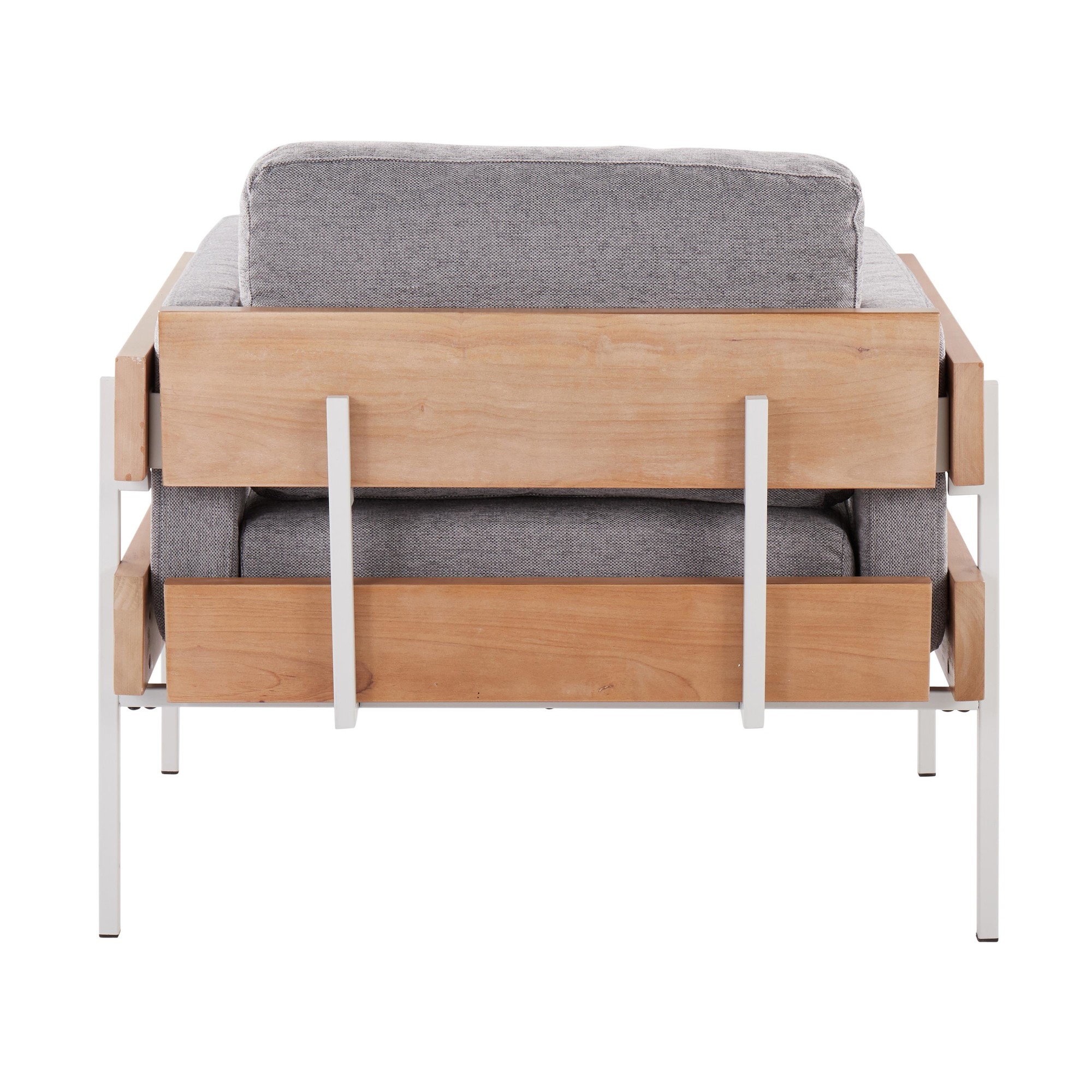 LumiSource Kari Luxe Farmhouse Light Grey Fabric Accent Chair 4 LumiSource Kari Luxe Farmhouse Light Grey Fabric Accent Chair - Image 4