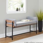 LumiSource Kari Luxe Light Grey Farmhouse Bench 11 LumiSource Kari Luxe Light Grey Farmhouse Bench