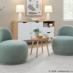 LumiSource Kimi Green Sherpa Contemporary Accent Chair 12 LumiSource Kimi Green Sherpa Contemporary Accent Chair
