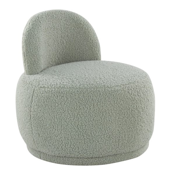 LumiSource Kimi Green Sherpa Contemporary Accent Chair 3
