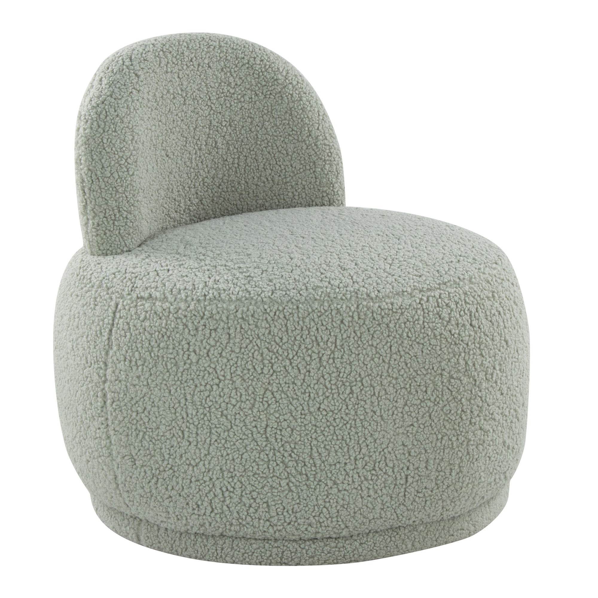 LumiSource Kimi Green Sherpa Contemporary Accent Chair 4 LumiSource Kimi Green Sherpa Contemporary Accent Chair - Image 4