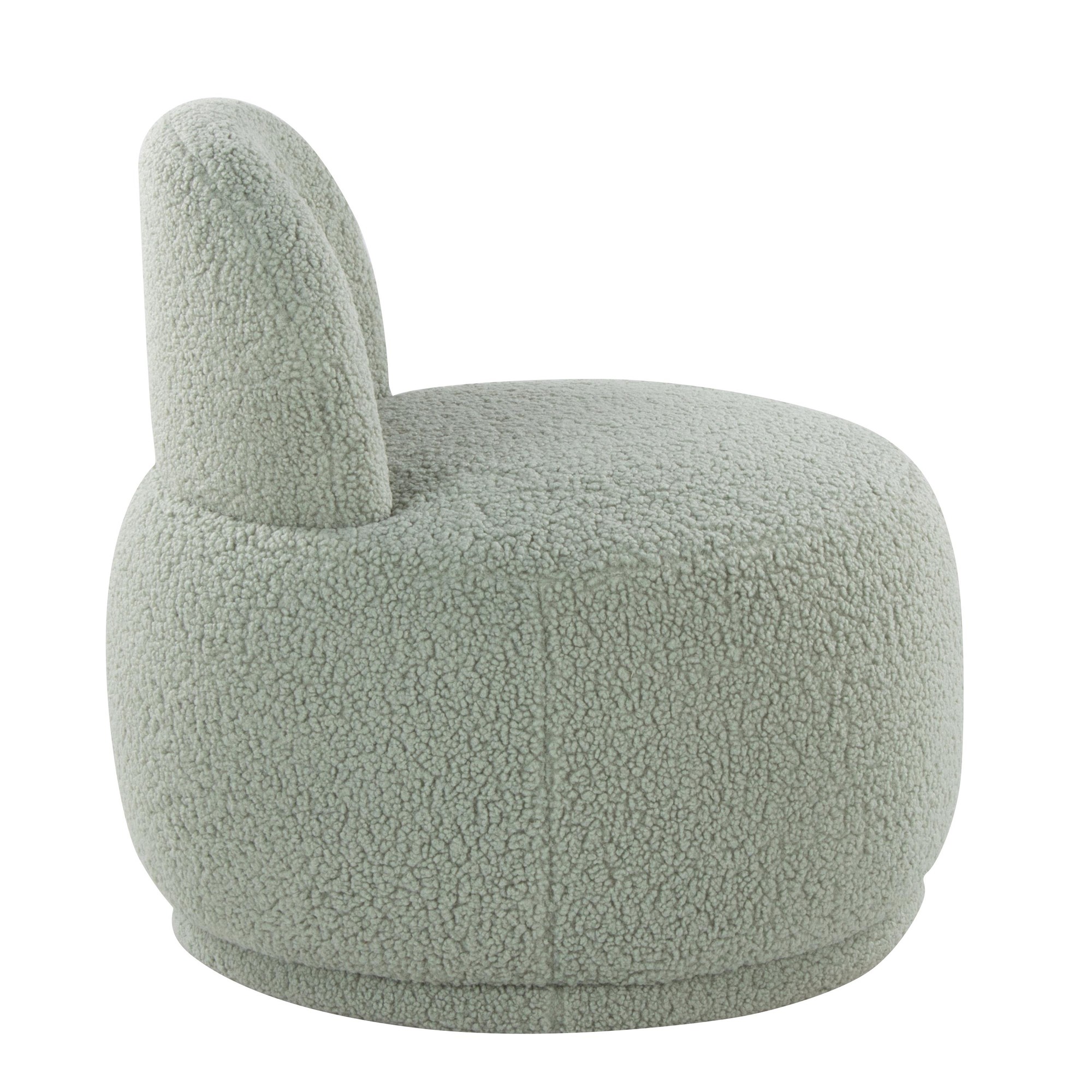 LumiSource Kimi Green Sherpa Contemporary Accent Chair 5 LumiSource Kimi Green Sherpa Contemporary Accent Chair - Image 5