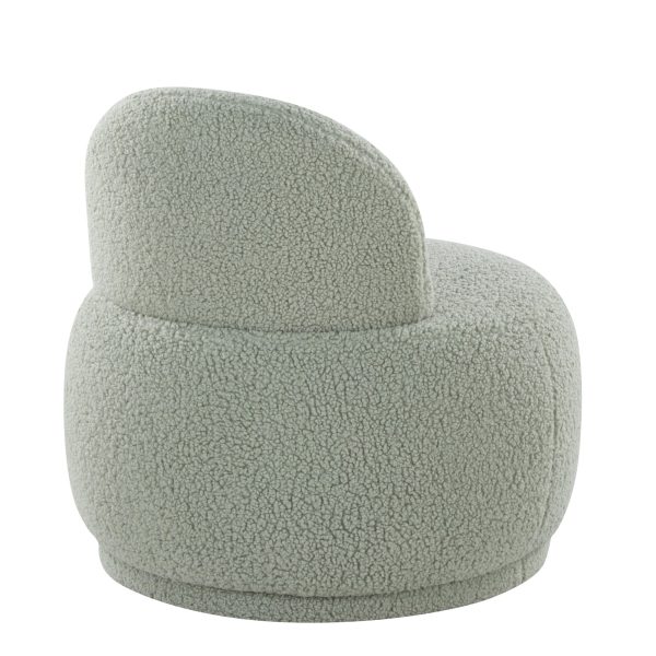 LumiSource Kimi Green Sherpa Contemporary Accent Chair 5