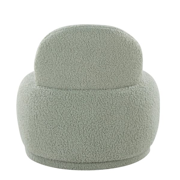 LumiSource Kimi Green Sherpa Contemporary Accent Chair 6
