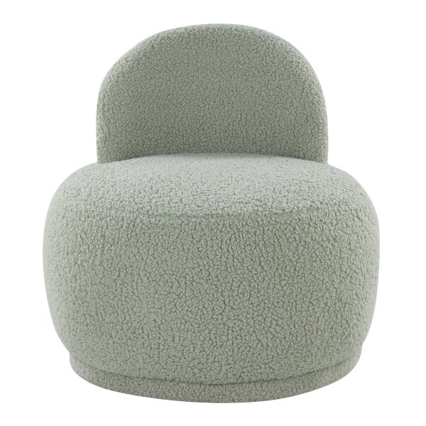 LumiSource Kimi Green Sherpa Contemporary Accent Chair 7