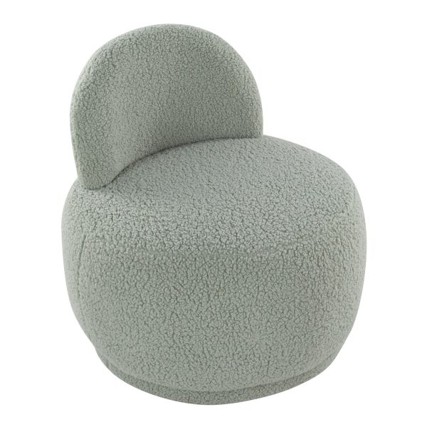 LumiSource Kimi Green Sherpa Contemporary Accent Chair 8