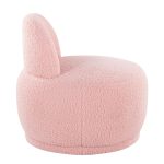 LumiSource Kimi Pink Sherpa Contemporary Accent Chair