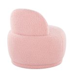 LumiSource Kimi Pink Sherpa Contemporary Accent Chair
