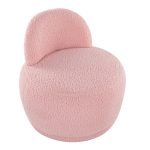 LumiSource Kimi Pink Sherpa Contemporary Accent Chair