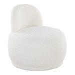 LumiSource Kimi White Sherpa Contemporary Accent Chair