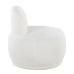 LumiSource Kimi White Sherpa Contemporary Accent Chair