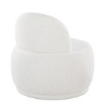 LumiSource Kimi White Sherpa Contemporary Accent Chair