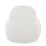 LumiSource Kimi White Sherpa Contemporary Accent Chair