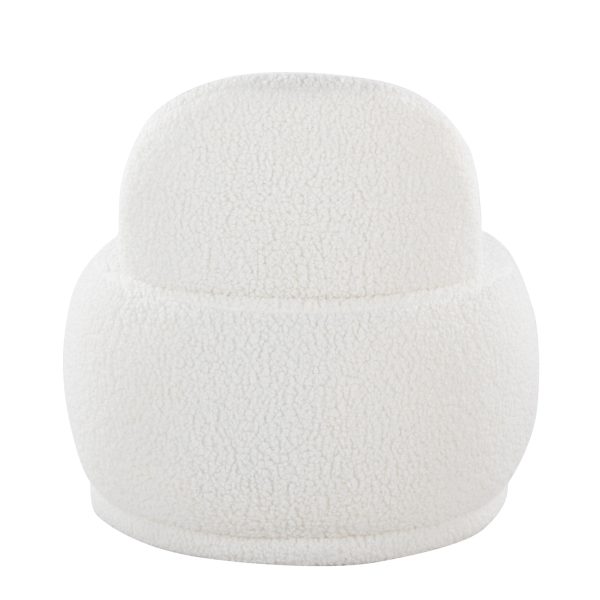 LumiSource Kimi White Sherpa Contemporary Accent Chair 6
