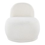 LumiSource Kimi White Sherpa Contemporary Accent Chair