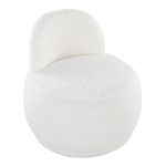 LumiSource Kimi White Sherpa Contemporary Accent Chair