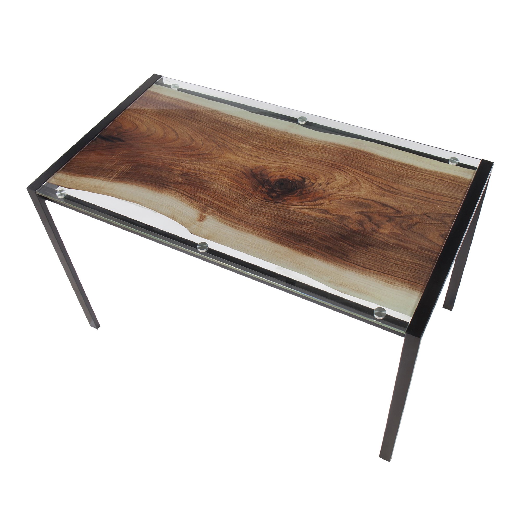 LumiSource Live Edge Black Steel Contemporary Dining Table 11 LumiSource Live Edge Black Steel Contemporary Dining Table - Image 11