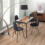 LumiSource Live Edge Black Steel Contemporary Dining Table 16 LumiSource Live Edge Black Steel Contemporary Dining Table