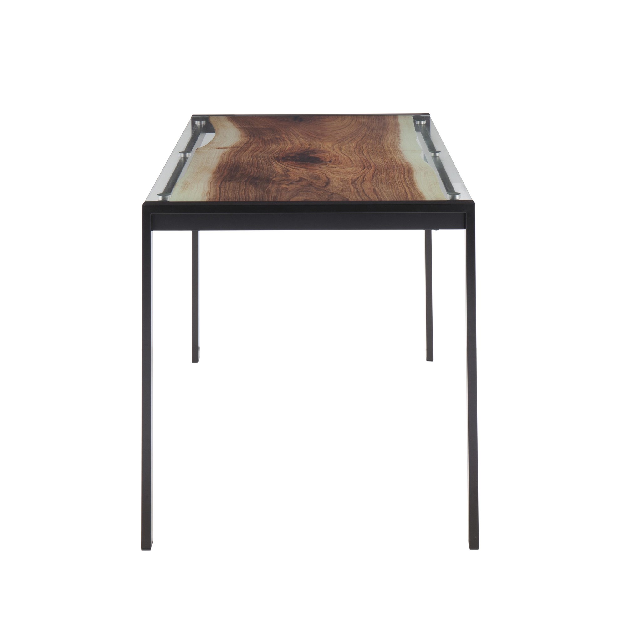 LumiSource Live Edge Black Steel Contemporary Dining Table 7 LumiSource Live Edge Black Steel Contemporary Dining Table - Image 7