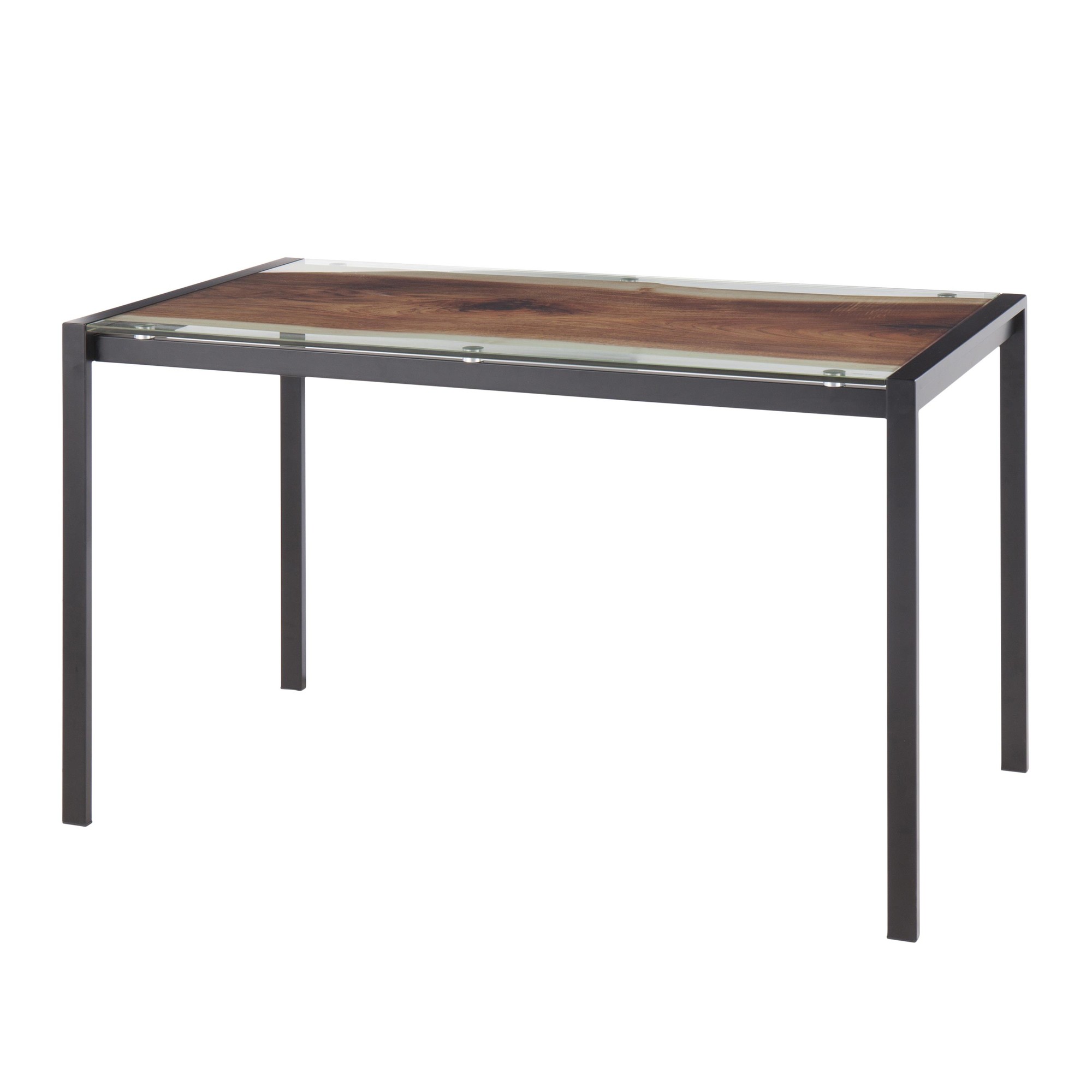 LumiSource Live Edge Black Steel Contemporary Dining Table 8 LumiSource Live Edge Black Steel Contemporary Dining Table - Image 8