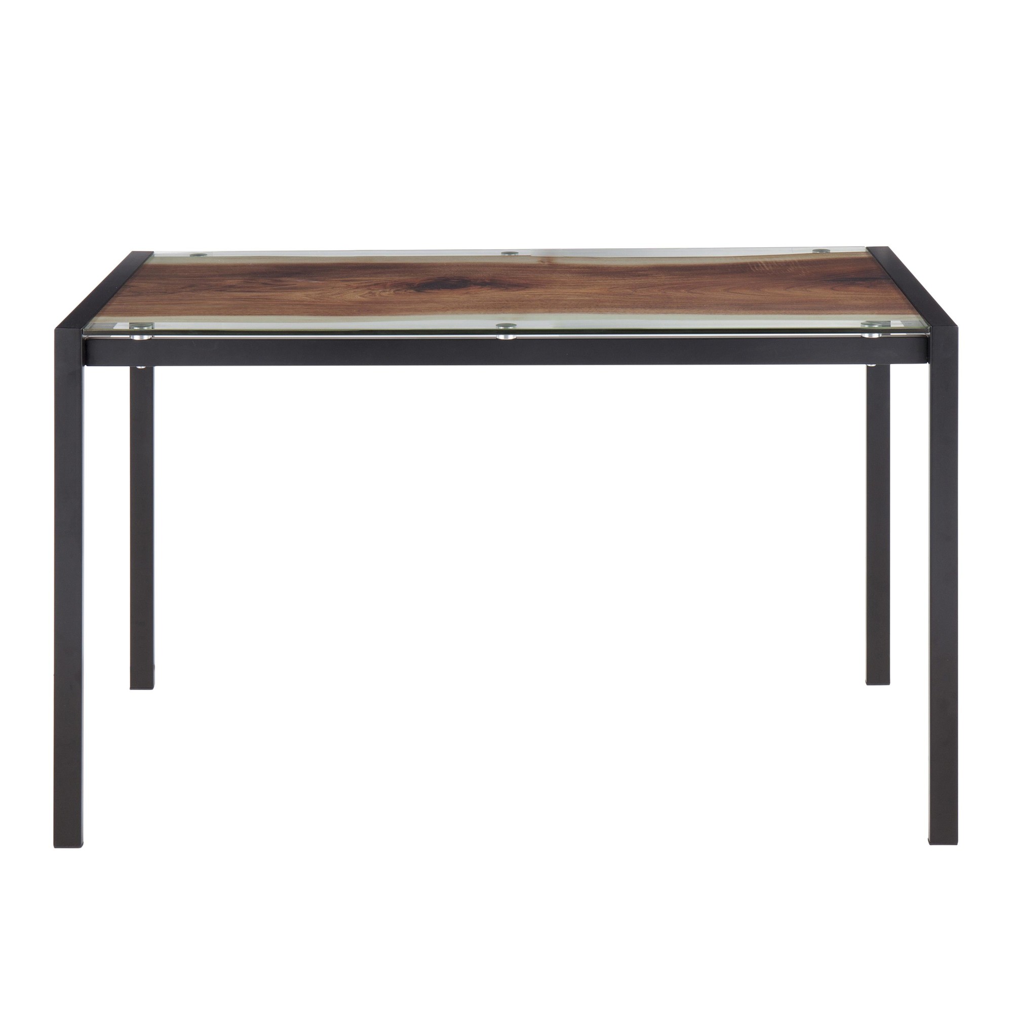LumiSource Live Edge Black Steel Contemporary Dining Table 9 LumiSource Live Edge Black Steel Contemporary Dining Table - Image 9