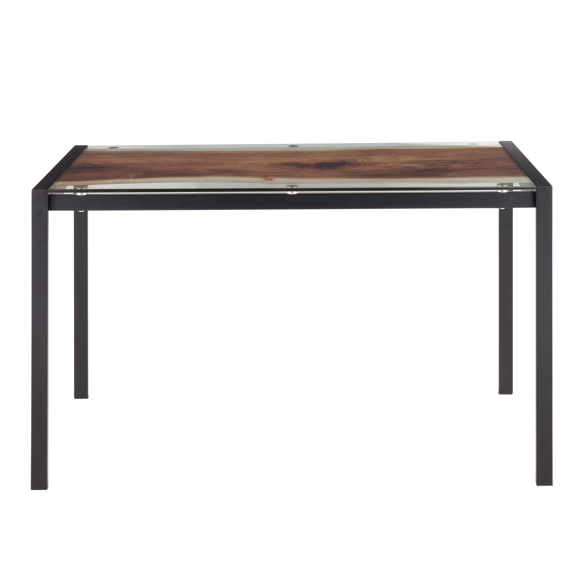 LumiSource Live Edge Black Steel Contemporary Dining Table 10 LumiSource Live Edge Black Steel Contemporary Dining Table - Image 10