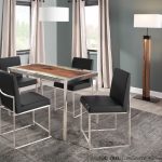 LumiSource Live Edge Contemporary Stainless Steel Glass Top Table 15 LumiSource Live Edge Contemporary Stainless Steel Glass Top Table