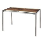 LumiSource Live Edge Contemporary Stainless Steel Glass Top Table 18 LumiSource Live Edge Contemporary Stainless Steel Glass Top Table