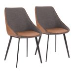 LumiSource Marche Contemporary Brown and Grey Chair (Set of 2) 16 LumiSource Marche Contemporary Brown and Grey Chair (Set of 2)