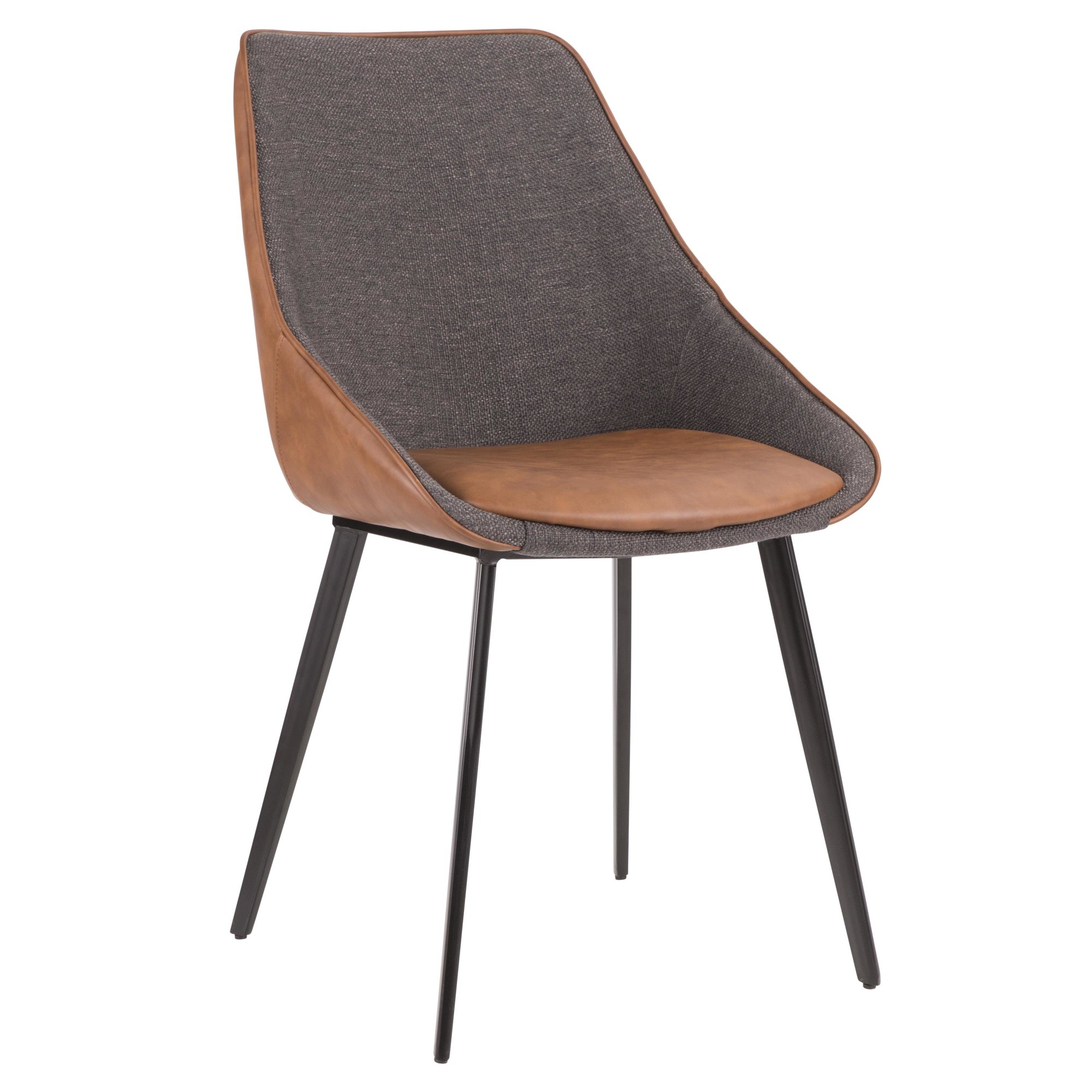 LumiSource Marche Contemporary Brown and Grey Chair (Set of 2) 6 LumiSource Marche Contemporary Brown and Grey Chair (Set of 2) - Image 6