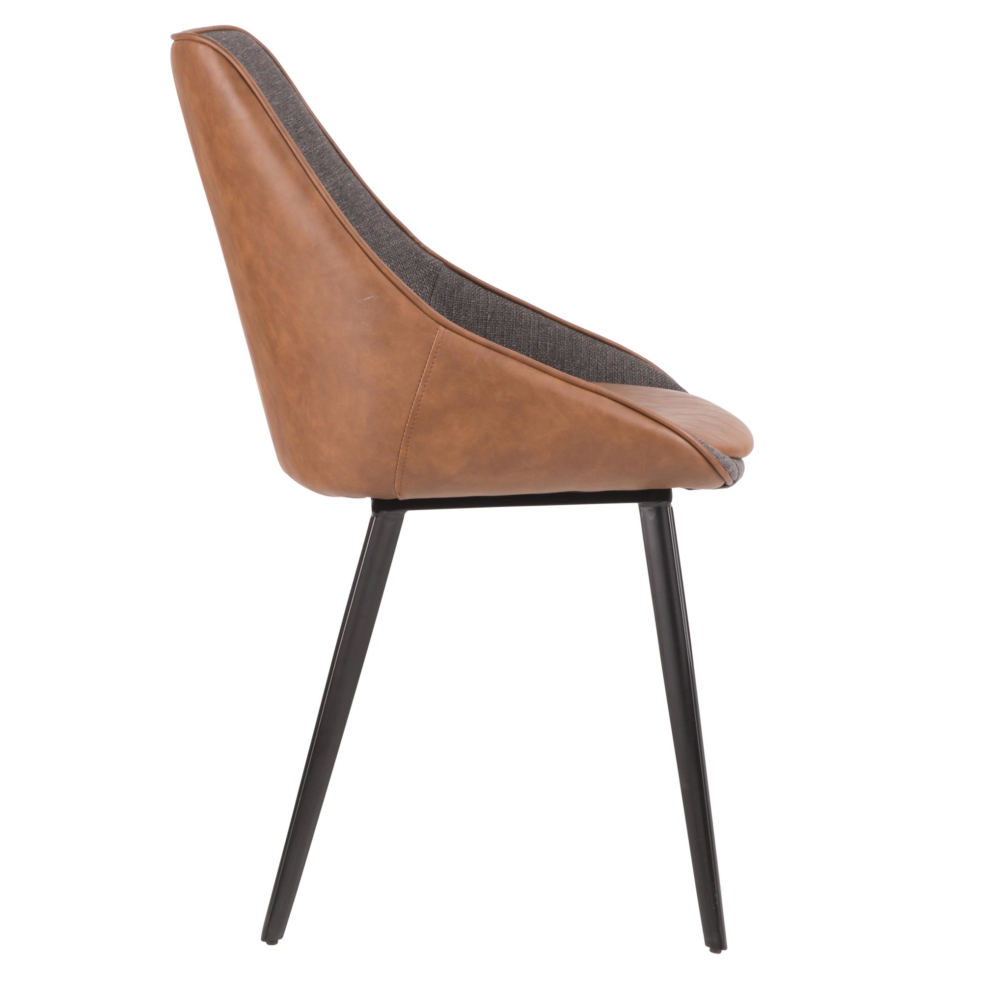LumiSource Marche Contemporary Brown and Grey Chair (Set of 2) 7 LumiSource Marche Contemporary Brown and Grey Chair (Set of 2) - Image 7
