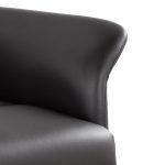 LumiSource Petal Espresso Faux Leather Black Metal Contemporary Accent Chair 25 LumiSource Petal Espresso Faux Leather Black Metal Contemporary Accent Chair