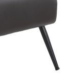 LumiSource Petal Espresso Faux Leather Black Metal Contemporary Accent Chair 26 LumiSource Petal Espresso Faux Leather Black Metal Contemporary Accent Chair