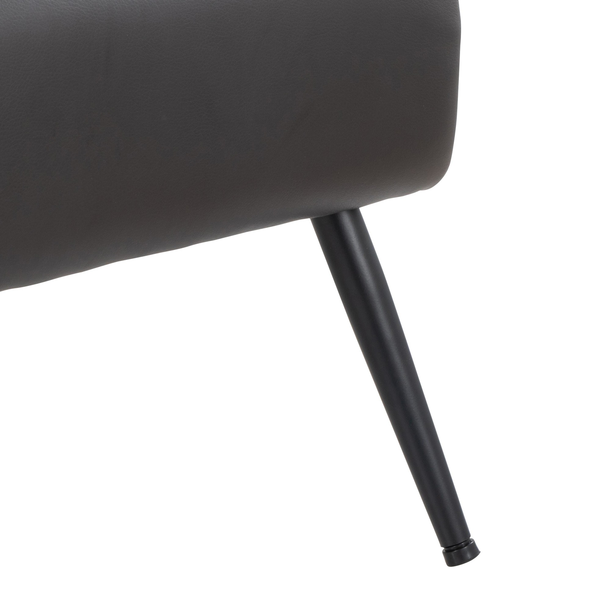 LumiSource Petal Espresso Faux Leather Black Metal Contemporary Accent Chair 12 LumiSource Petal Espresso Faux Leather Black Metal Contemporary Accent Chair - Image 12
