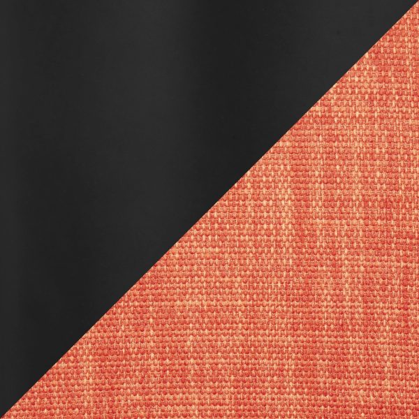 LumiSource Renee Orange Fabric Black Metal Contemporary Accent Chair 6