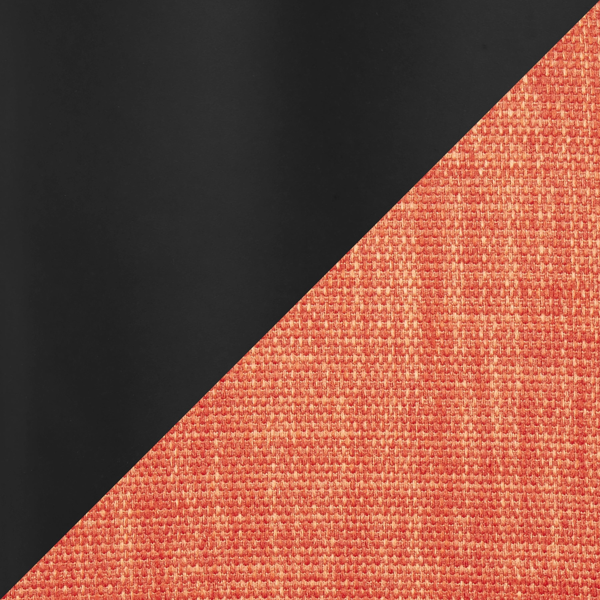 LumiSource Renee Orange Fabric Black Metal Contemporary Accent Chair 7 LumiSource Renee Orange Fabric Black Metal Contemporary Accent Chair - Image 7