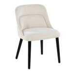 LumiSource Rina Black Wood Cream Mid-Century Dining Chairs (Set of 2) 18 LumiSource Rina Black Wood Cream Mid-Century Dining Chairs (Set of 2)