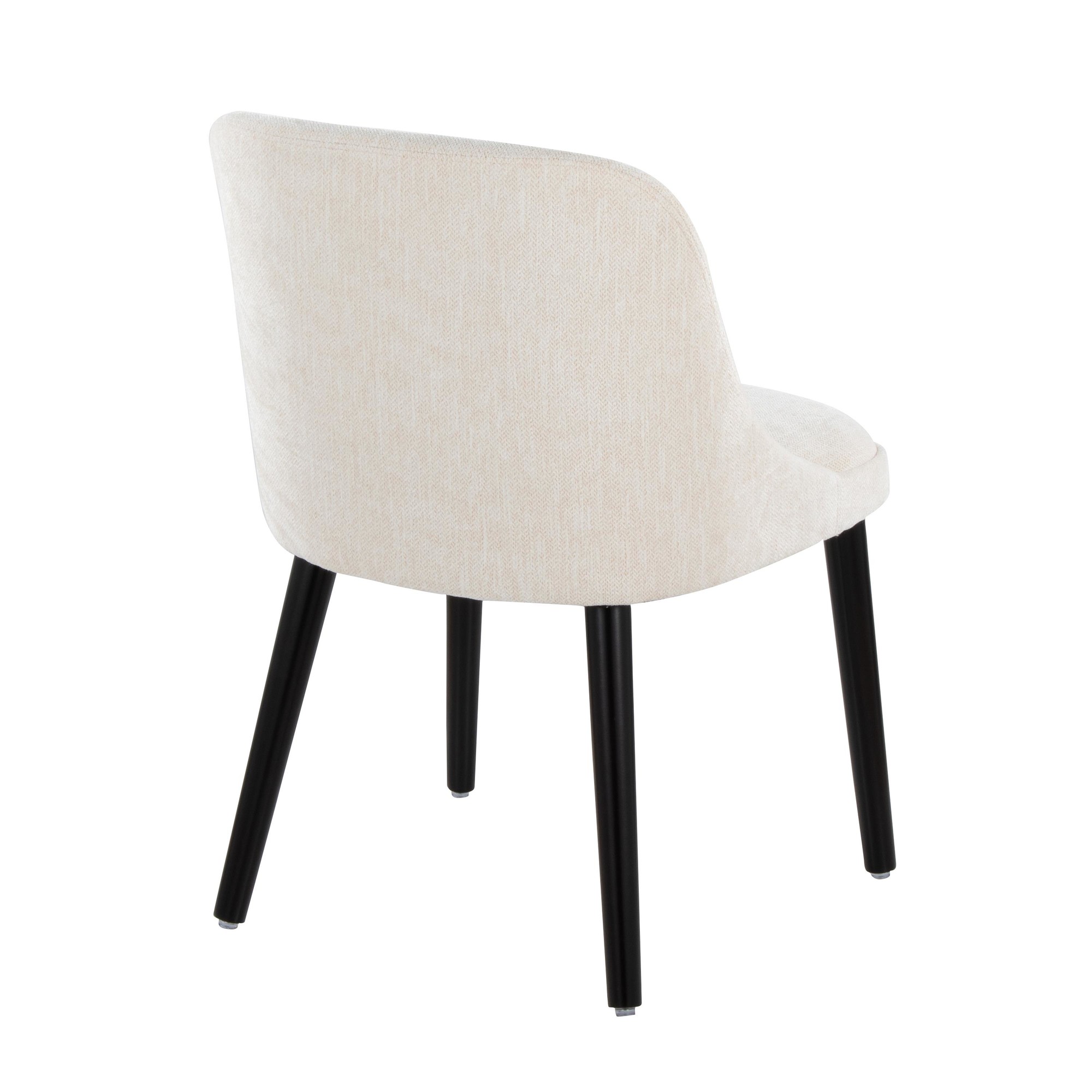 LumiSource Rina Black Wood Cream Mid-Century Dining Chairs (Set of 2) 8 LumiSource Rina Black Wood Cream Mid-Century Dining Chairs (Set of 2) - Image 8