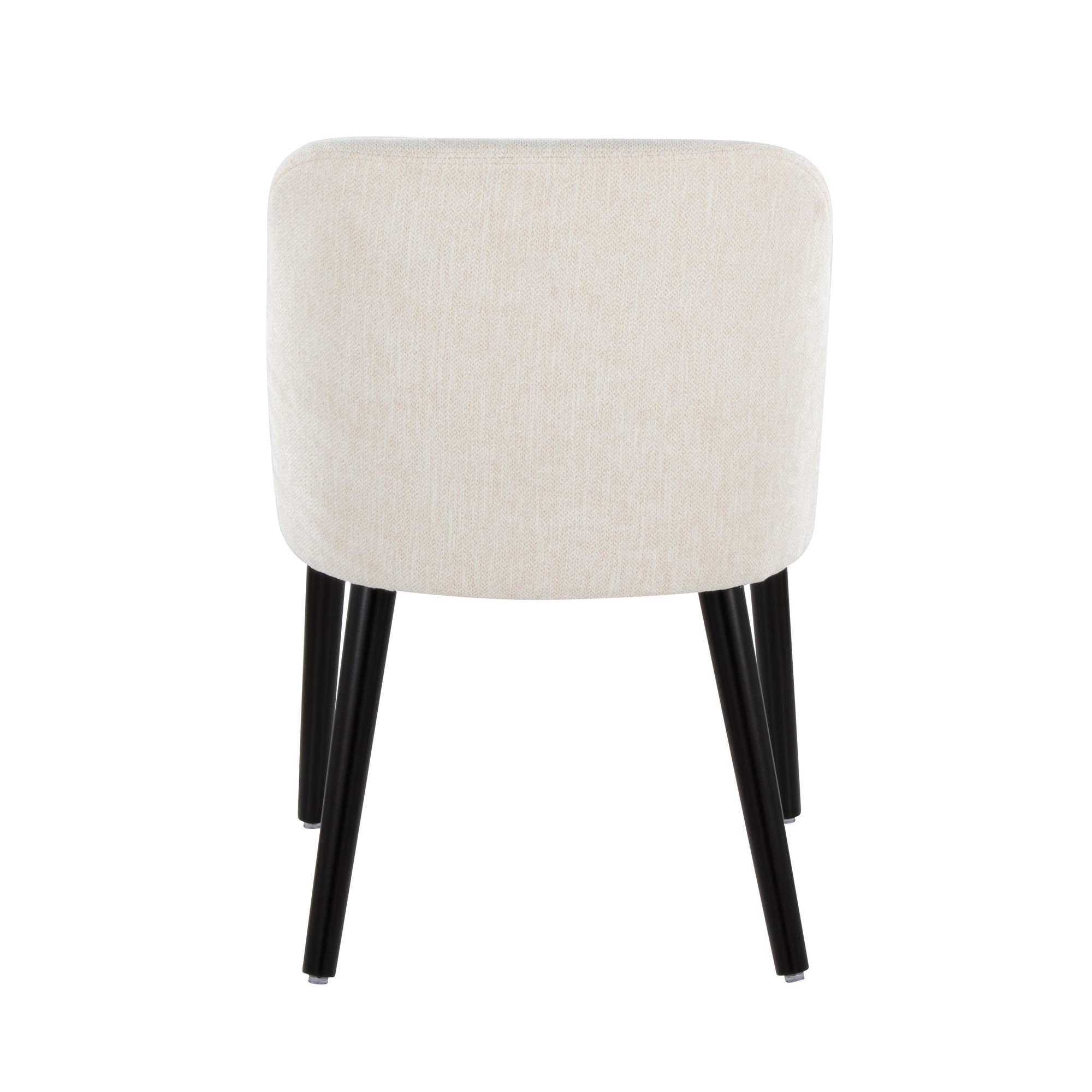 LumiSource Rina Black Wood Cream Mid-Century Dining Chairs (Set of 2) 9 LumiSource Rina Black Wood Cream Mid-Century Dining Chairs (Set of 2) - Image 9