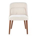 LumiSource Rina Mid-Century Modern Walnut/Cream Dining Chairs (Set of 2) 18 LumiSource Rina Mid-Century Modern Walnut/Cream Dining Chairs (Set of 2)