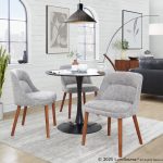 LumiSource Rina Walnut and Grey Mid-Century Modern Chairs (Set of 2) 12 LumiSource Rina Walnut and Grey Mid-Century Modern Chairs (Set of 2)