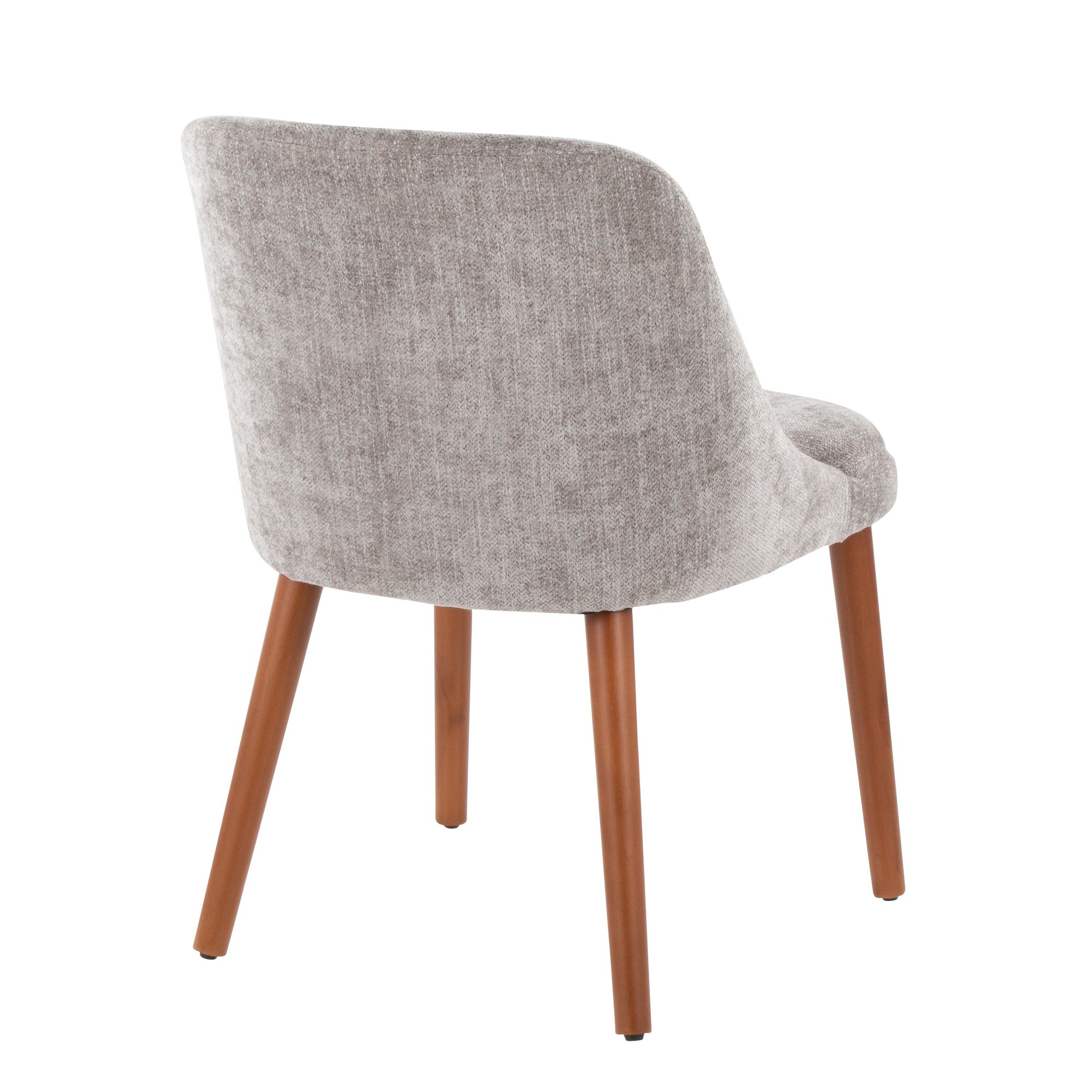 LumiSource Rina Walnut and Grey Mid-Century Modern Chairs (Set of 2) 5 LumiSource Rina Walnut and Grey Mid-Century Modern Chairs (Set of 2) - Image 5