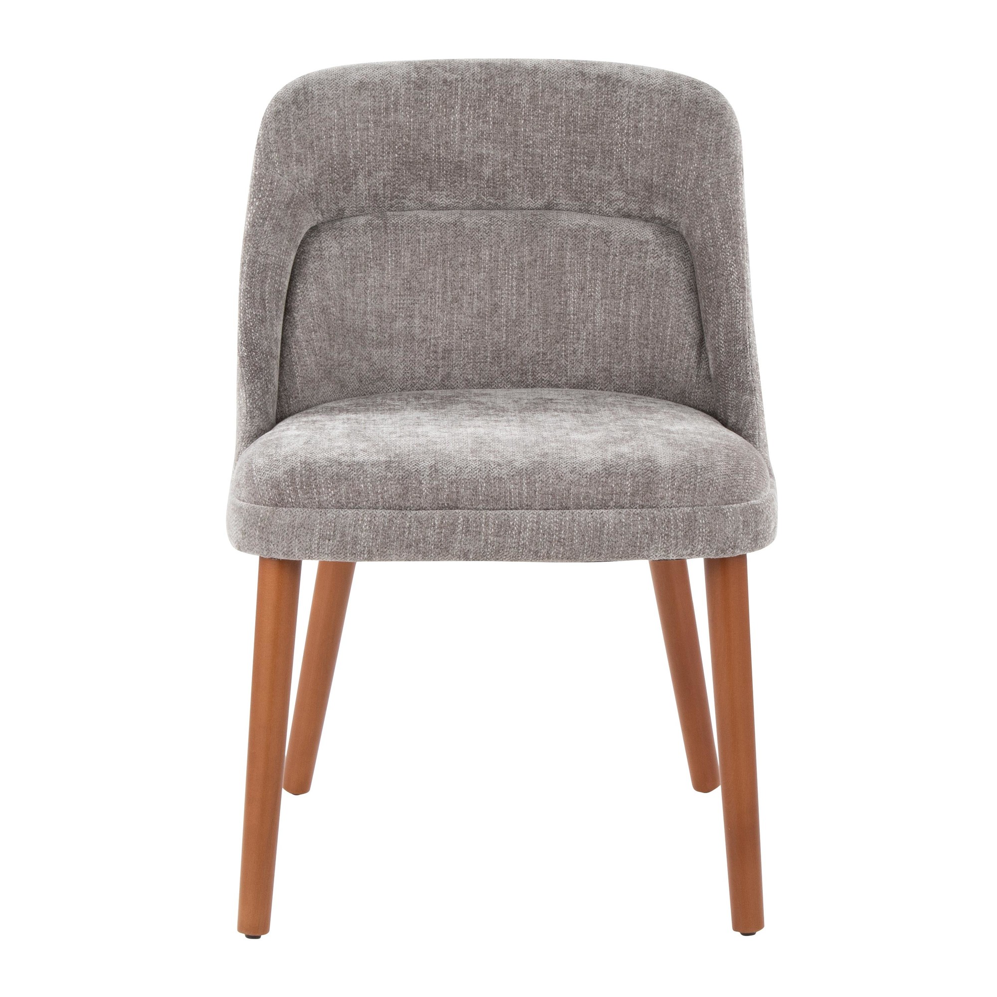 LumiSource Rina Walnut and Grey Mid-Century Modern Chairs (Set of 2) 7 LumiSource Rina Walnut and Grey Mid-Century Modern Chairs (Set of 2) - Image 7