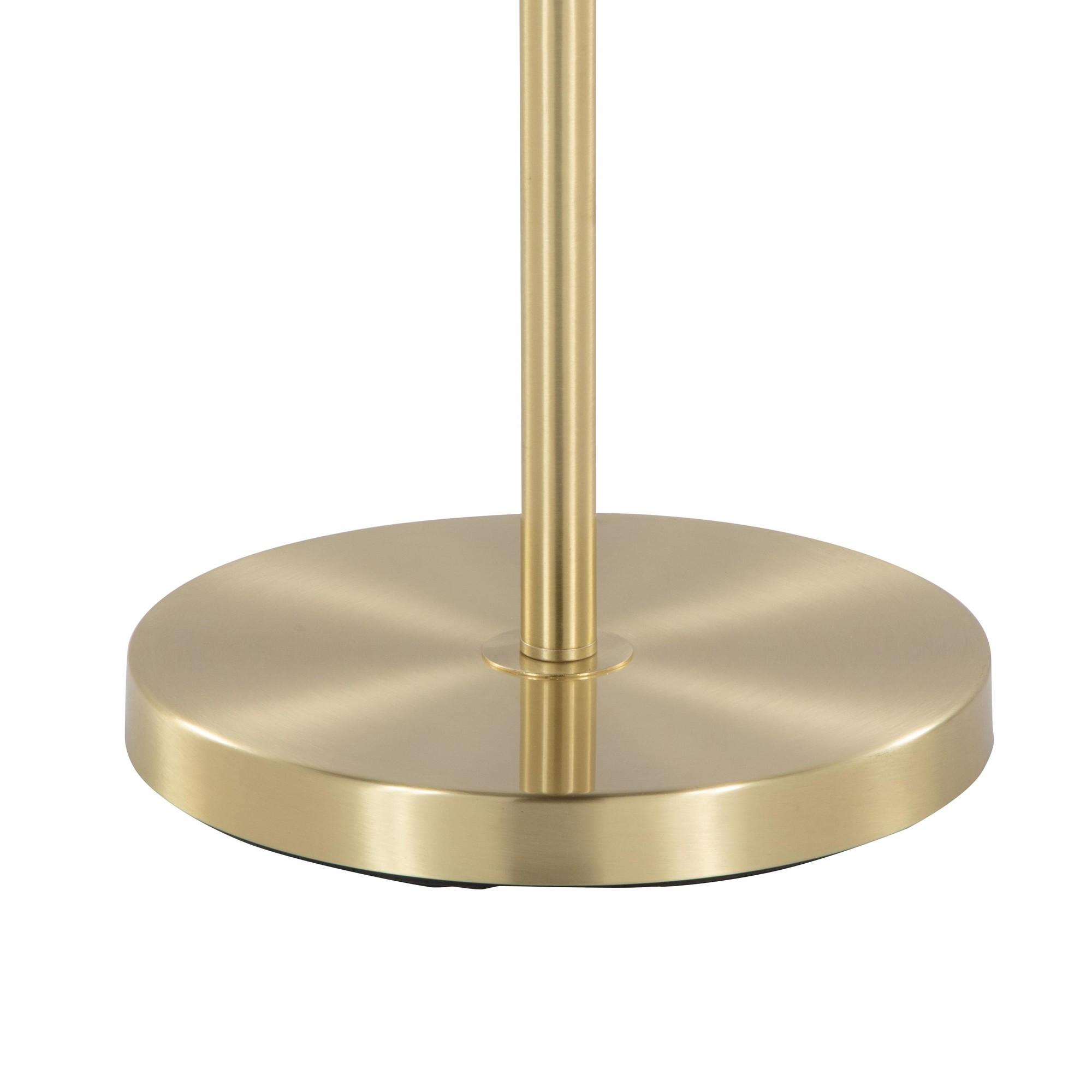 LumiSource Tier Contemporary Gold Metal Linen Shade Floor Lamp 10 LumiSource Tier Contemporary Gold Metal Linen Shade Floor Lamp - Image 10