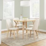 LumiSource Toriano Cream Fabric Mid-Century Dining Chairs (Set of 2) 12 LumiSource Toriano Cream Fabric Mid-Century Dining Chairs (Set of 2)