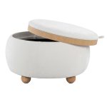 LumiSource Tray 26-Inch Natural Wood Contemporary Storage Pouf Ottoman 18 LumiSource Tray 26-Inch Natural Wood Contemporary Storage Pouf Ottoman